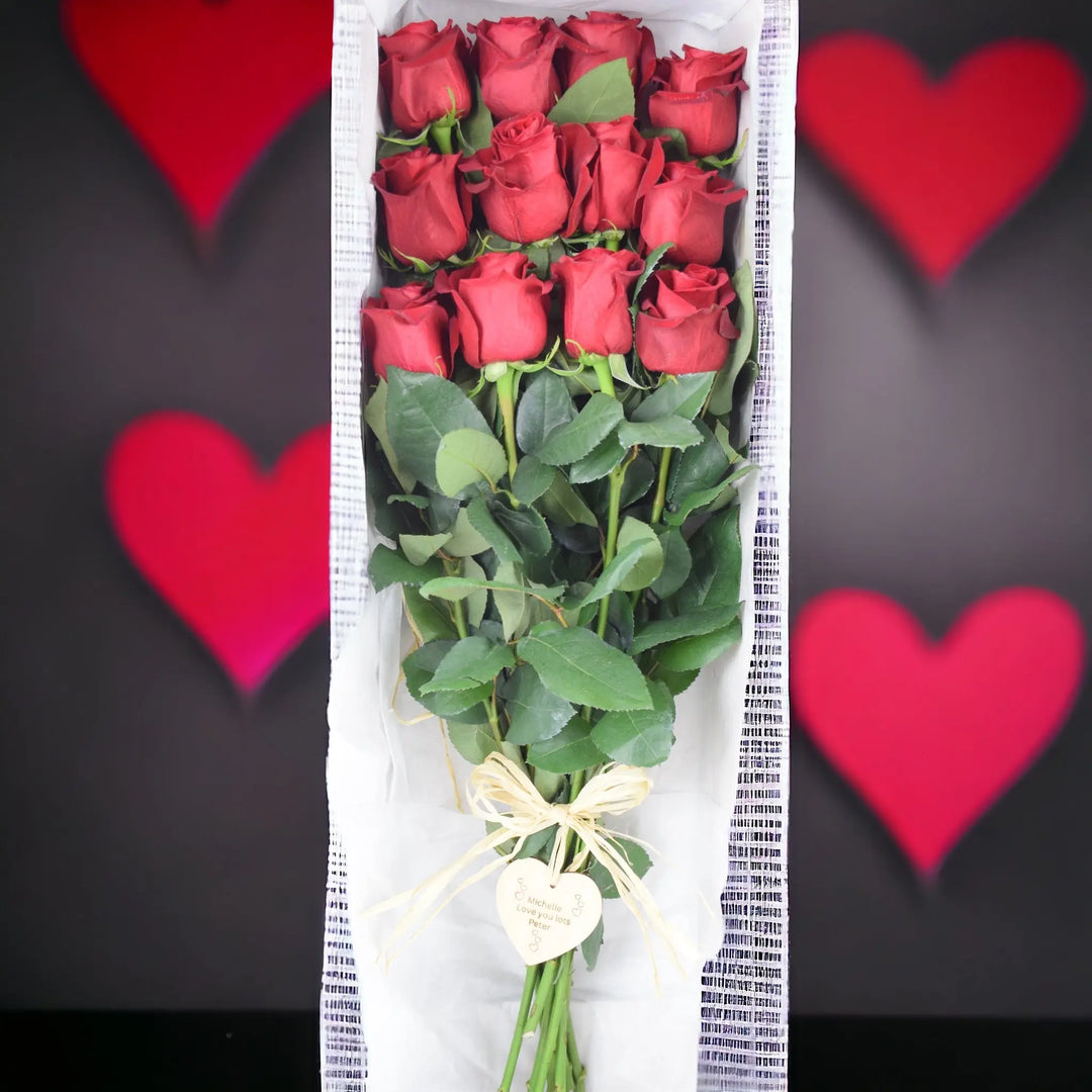 Premium Valentine’s Day Dozen Red Freedom Roses