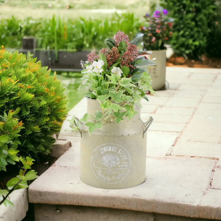 Autumn Outdoor Milk Churn Planter plants by post