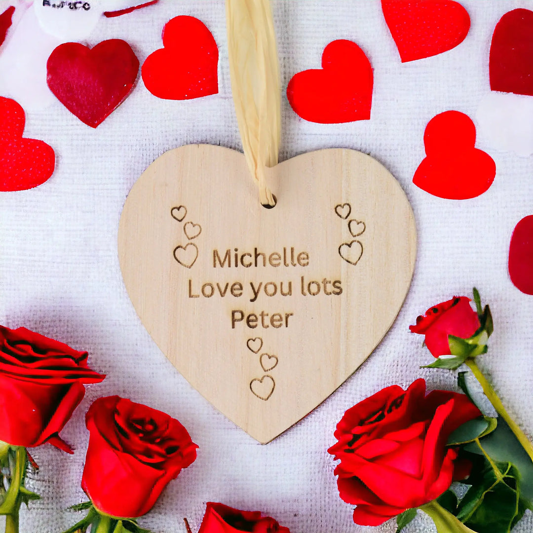 Personalised Wooden Valentines Heart Plants By Post