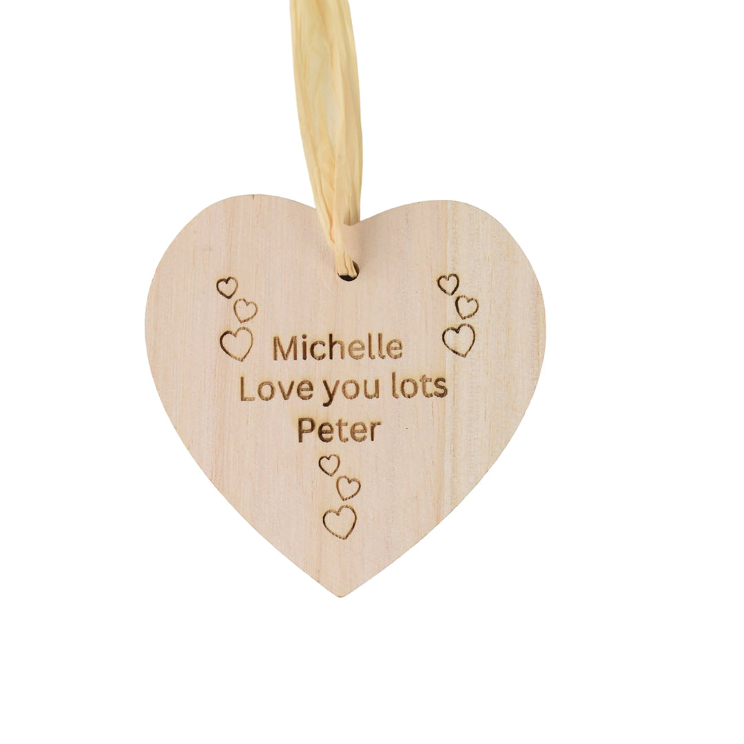 Personalised Wooden Valentines Heart Plants By Post