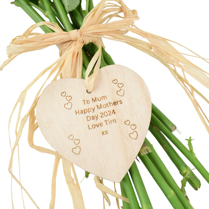 Personalised Wooden Heart Plants By Post