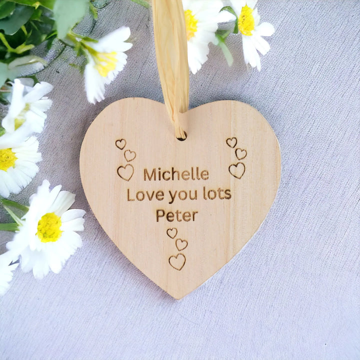 Personalised Wooden Valentines Heart Plants By Post