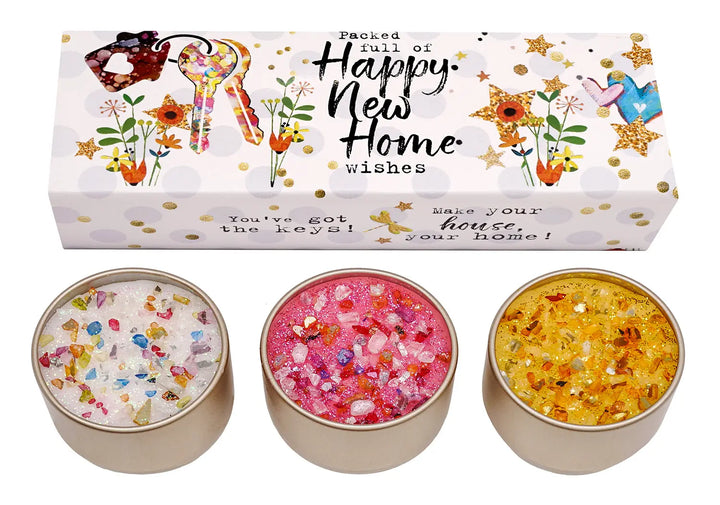 Happy New Home Candles Trio Set Plants By Post