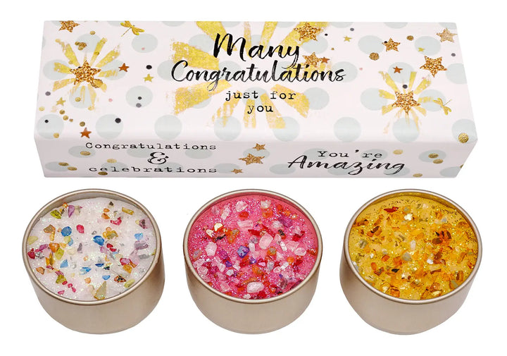 Many Congratulations Candles Trio Set Plants By Post